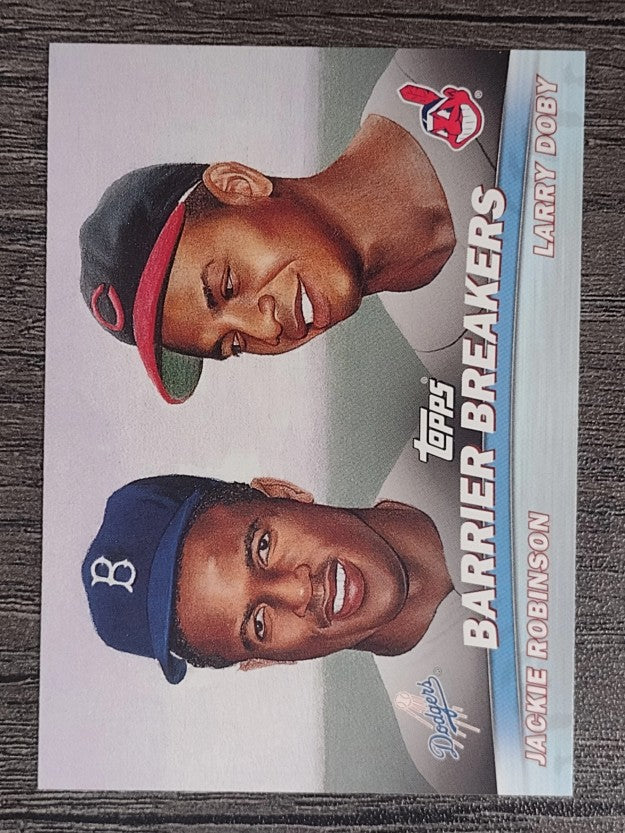 2001 Topps Combos #TC20 Jackie Robinson/Larry Doby