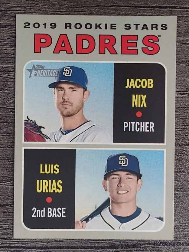 2019 Topps Heritage #262 Jacob Nix RC/Luis Urias RC