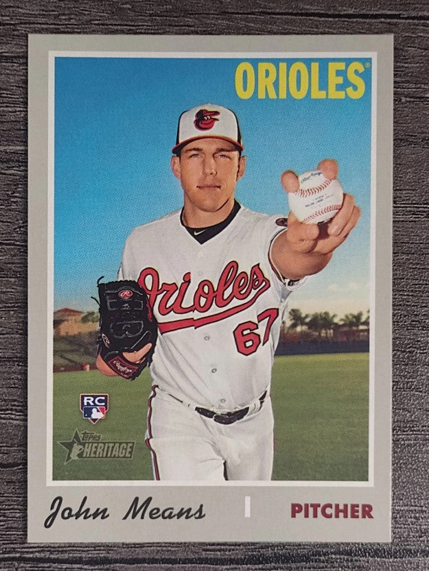 2019 Topps Heritage #665 John Means RC