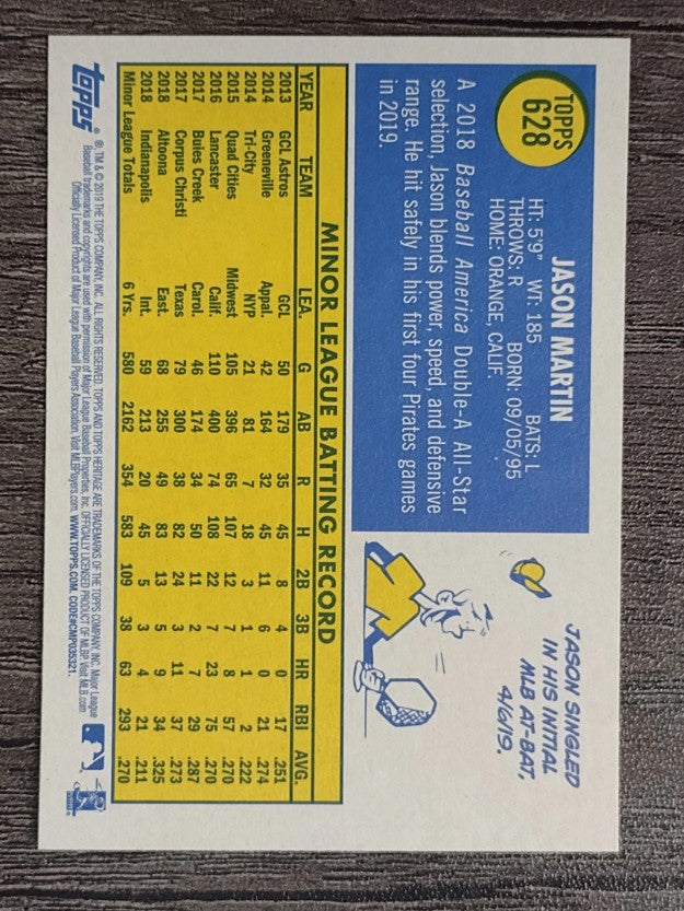 2019 Topps Heritage #628 Jason Martin RC