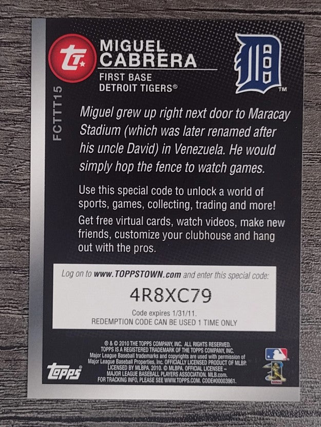 2010 Topps Topps Town Gold #TTT15 Miguel Cabrera