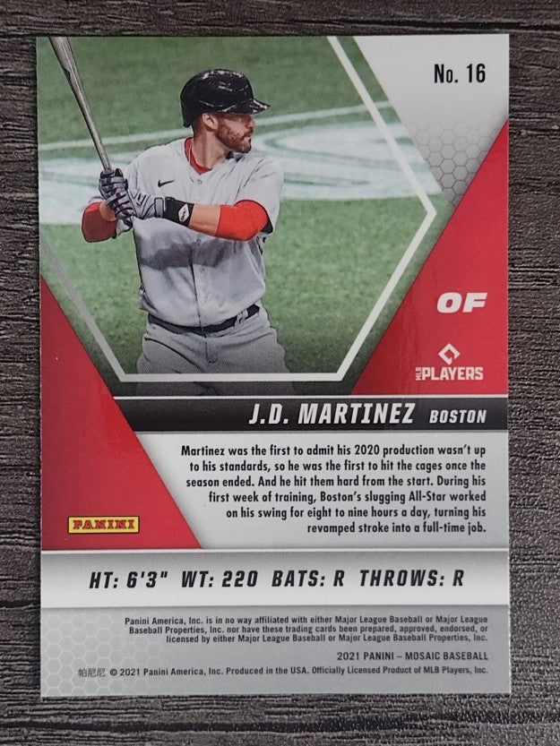 2021 Panini Mosaic #16 J.D. Martinez