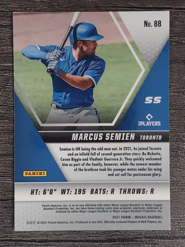 2021 Panini Mosaic #88 Marcus Semien