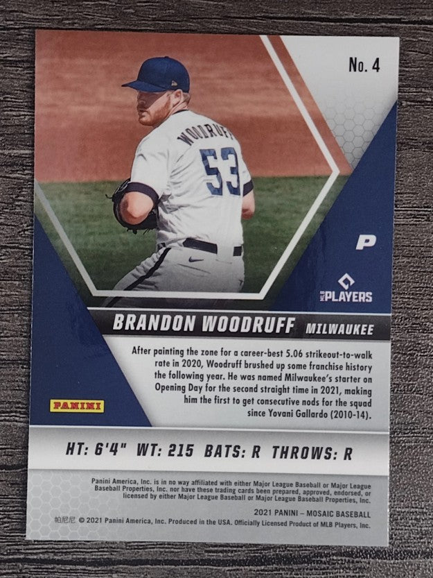 2021 Panini Mosaic #4 Brandon Woodruff