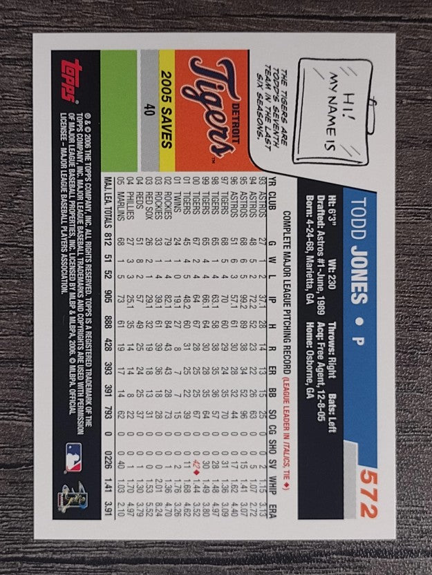 2006 Topps #572 Todd Jones