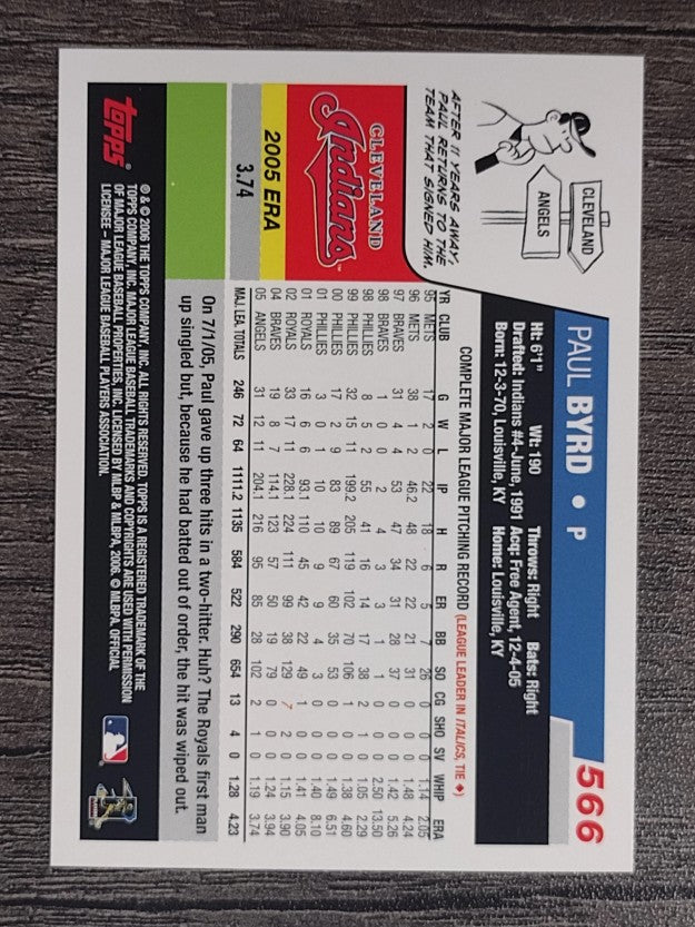 2006 Topps #566 Paul Byrd