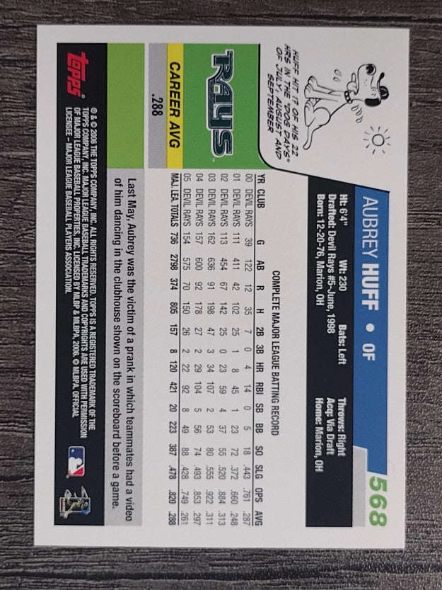 2006 Topps #568 Aubrey Huff
