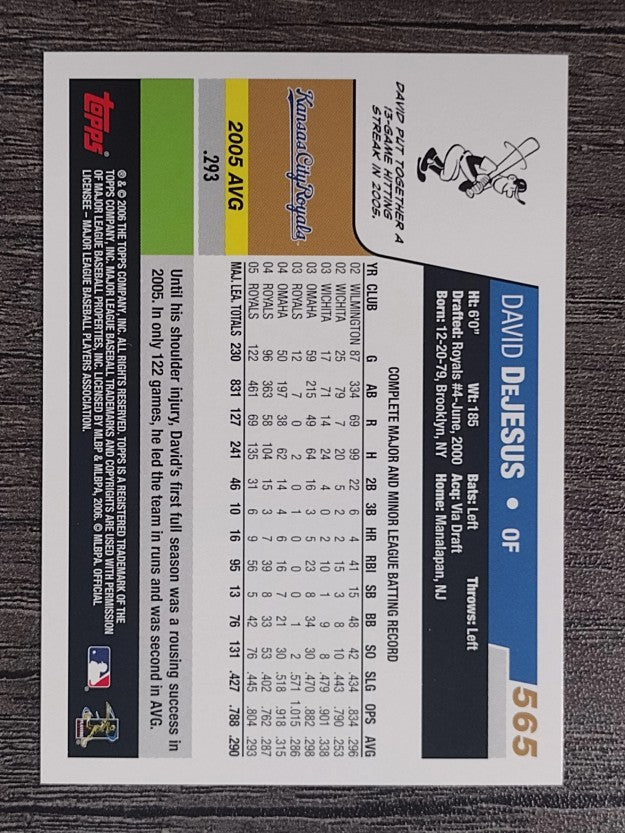 2006 Topps #565 David DeJesus