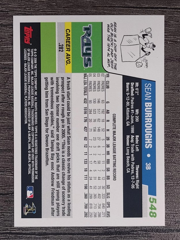 2006 Topps #548 Sean Burroughs