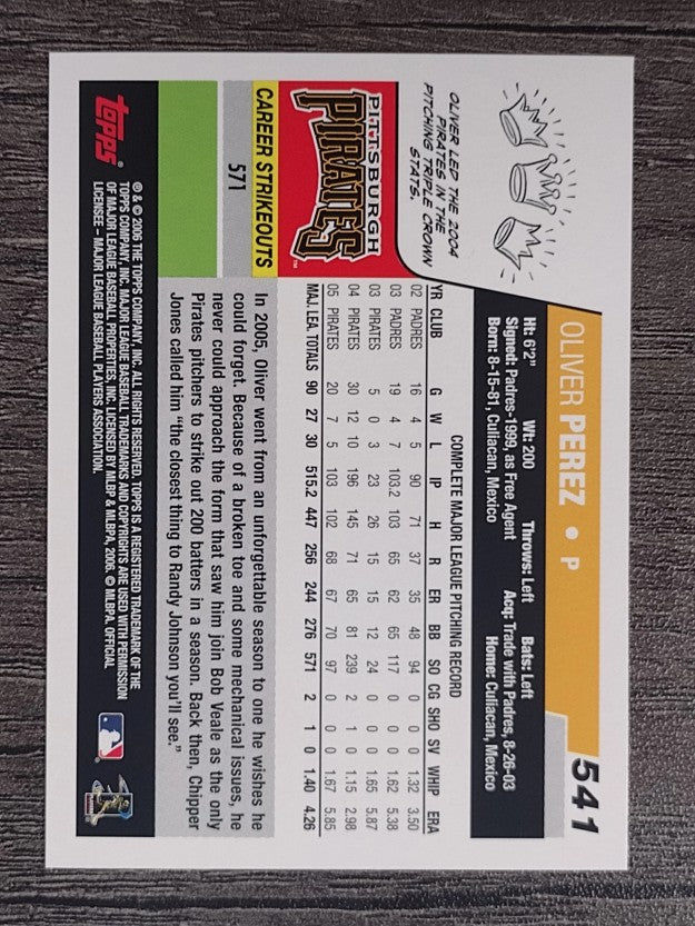 2006 Topps #541 Oliver Perez