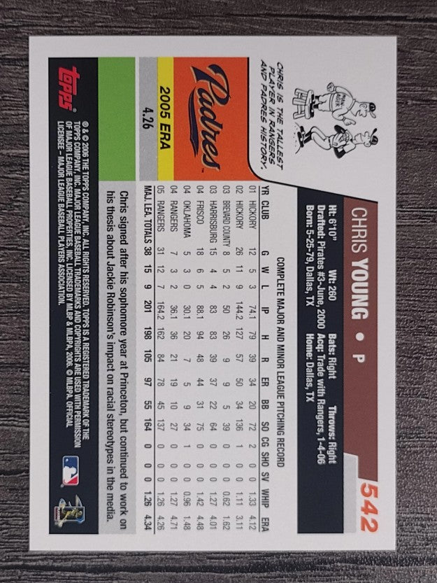 2006 Topps #542 Chris Young