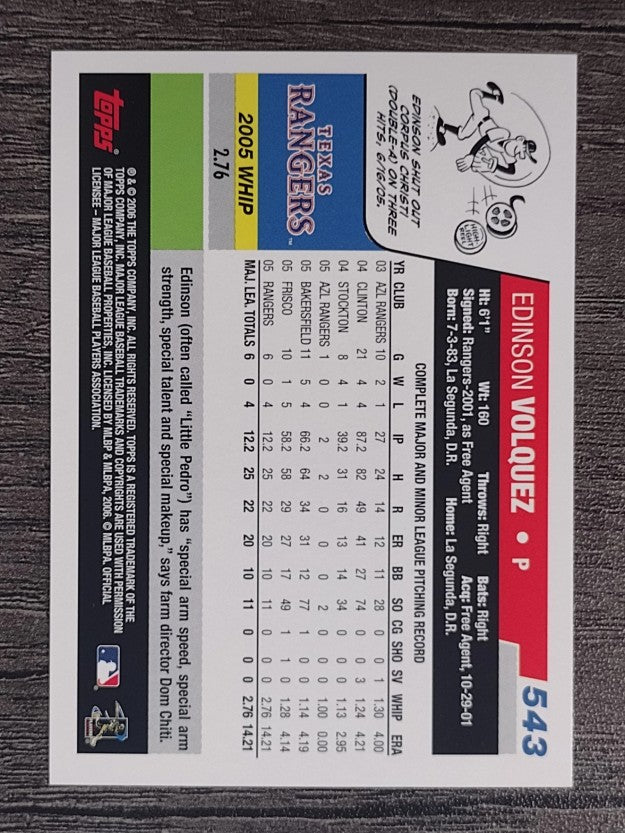 2006 Topps #543 Edinson Volquez