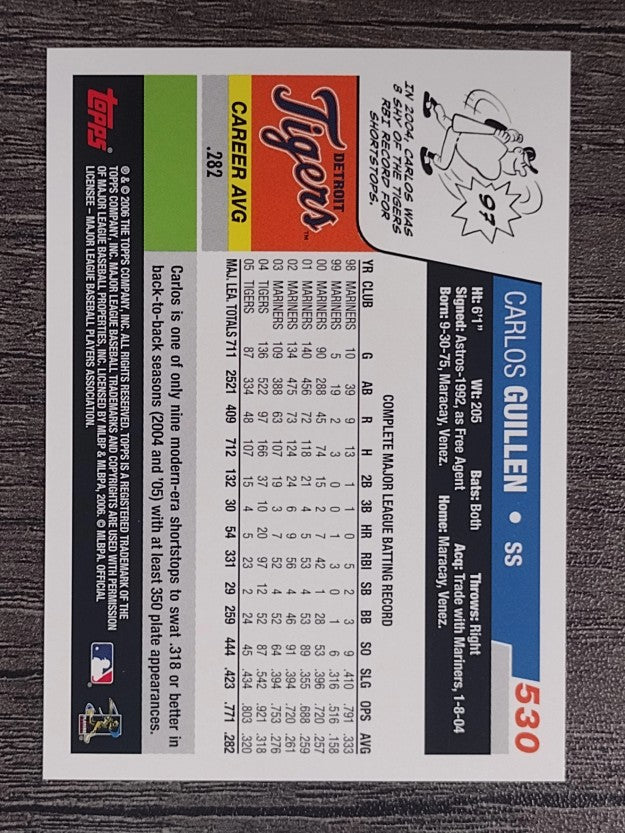 2006 Topps #530 Carlos Guillen