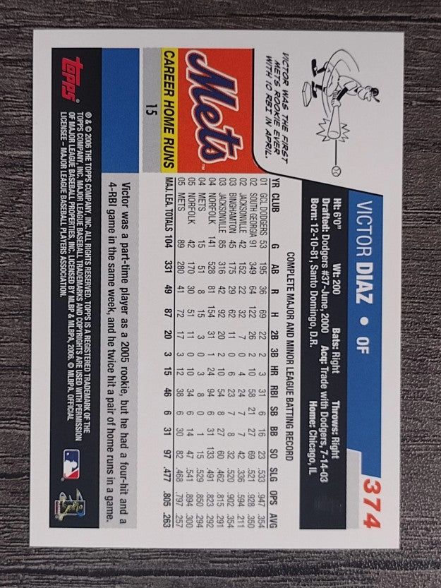 2006 Topps #374 Victor Diaz