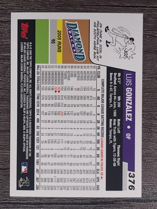2006 Topps #376 Luis Gonzalez