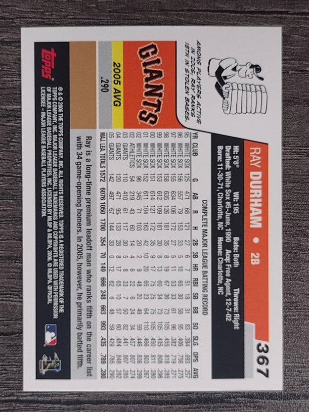 2006 Topps #367 Ray Durham