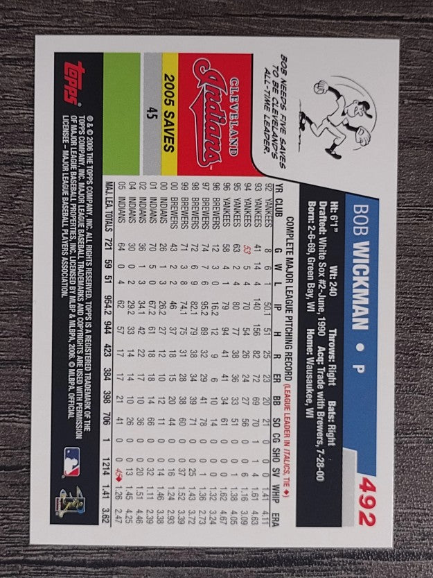2006 Topps #492 Bob Wickman