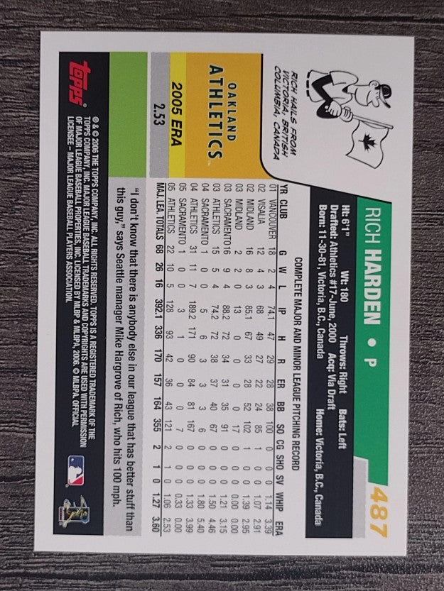 2006 Topps #487 Rich Harden