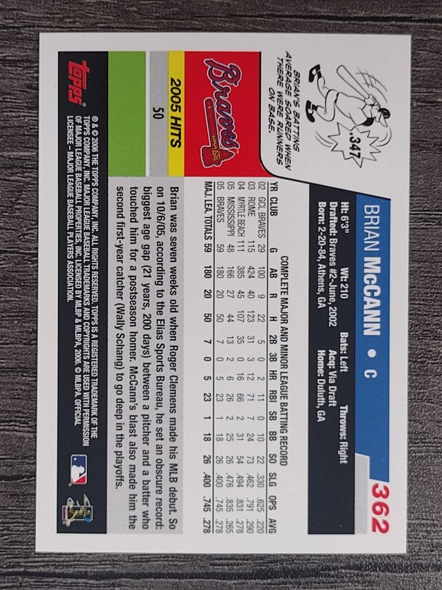 2006 Topps #362 Brian McCann