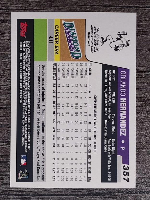 2006 Topps #357 Orlando Hernandez
