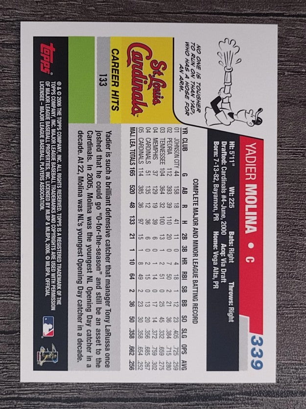 2006 Topps #339 Yadier Molina