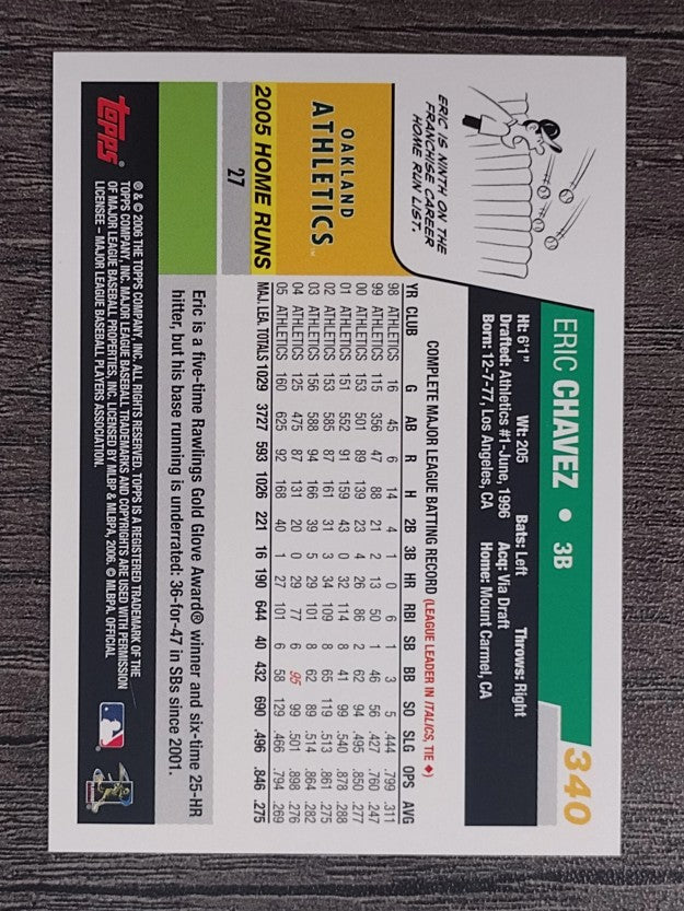 2006 Topps #340 Eric Chavez