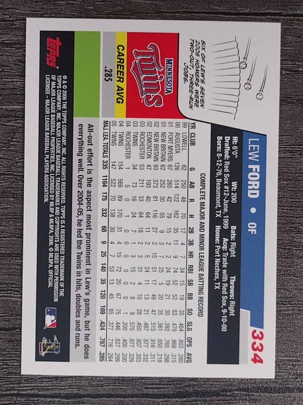 2006 Topps #334 Lew Ford