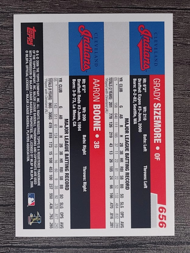 2006 Topps #656 Grady Sizemore/Aaron Boone
