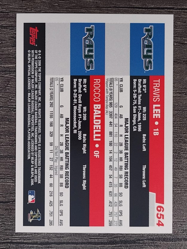 2006 Topps #654 Travis Lee/Rocco Baldelli