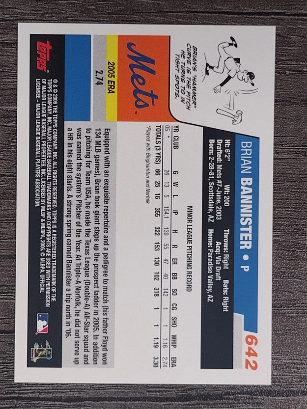 2006 Topps #642 Brian Bannister