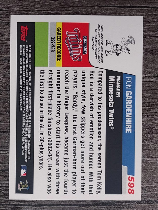 2006 Topps #598 Ron Gardenhire MG