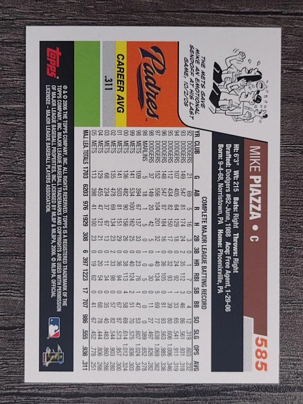 2006 Topps #585 Mike Piazza
