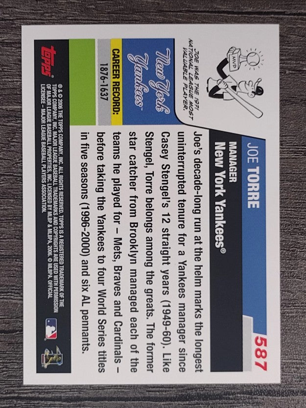 2006 Topps #587 Joe Torre MG