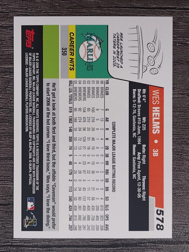 2006 Topps #578 Wes Helms