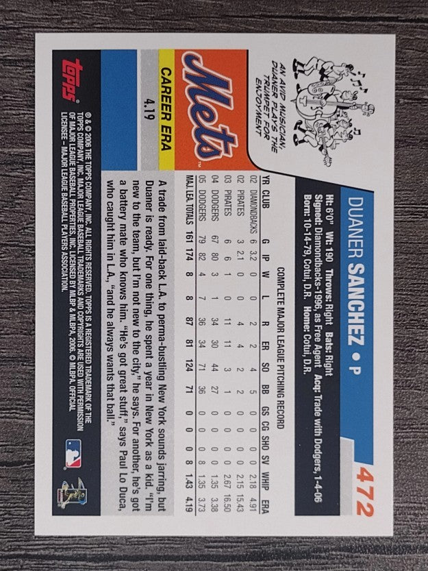 2006 Topps #472 Duaner Sanchez
