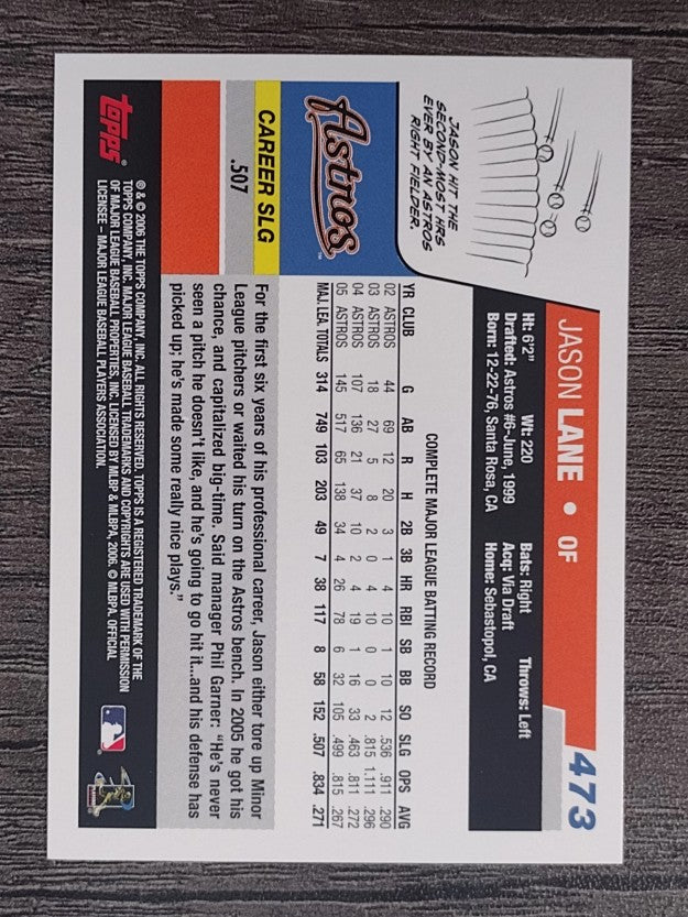 2006 Topps #473 Jason Lane