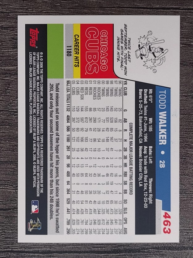 2006 Topps #463 Todd Walker