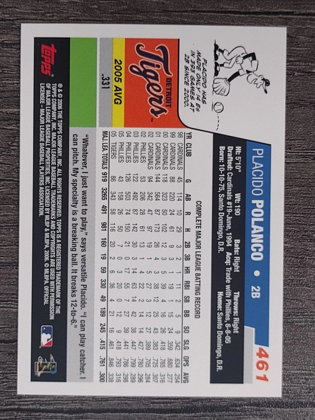 2006 Topps #461 Placido Polanco