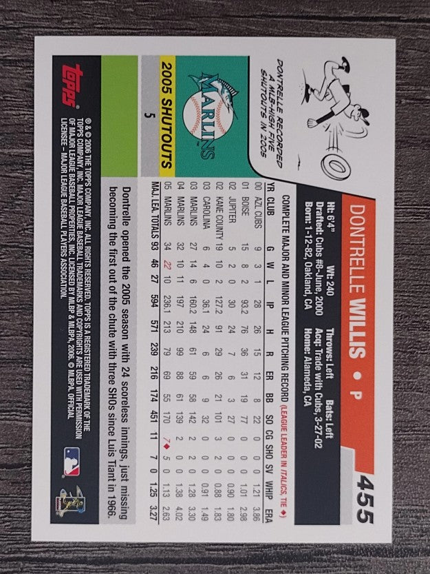 2006 Topps #455 Dontrelle Willis