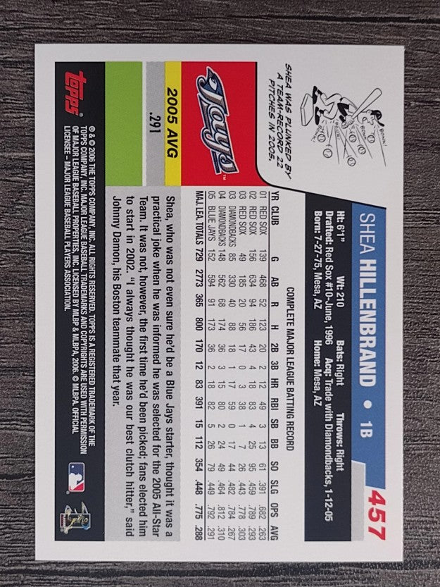 2006 Topps #457 Shea Hillenbrand