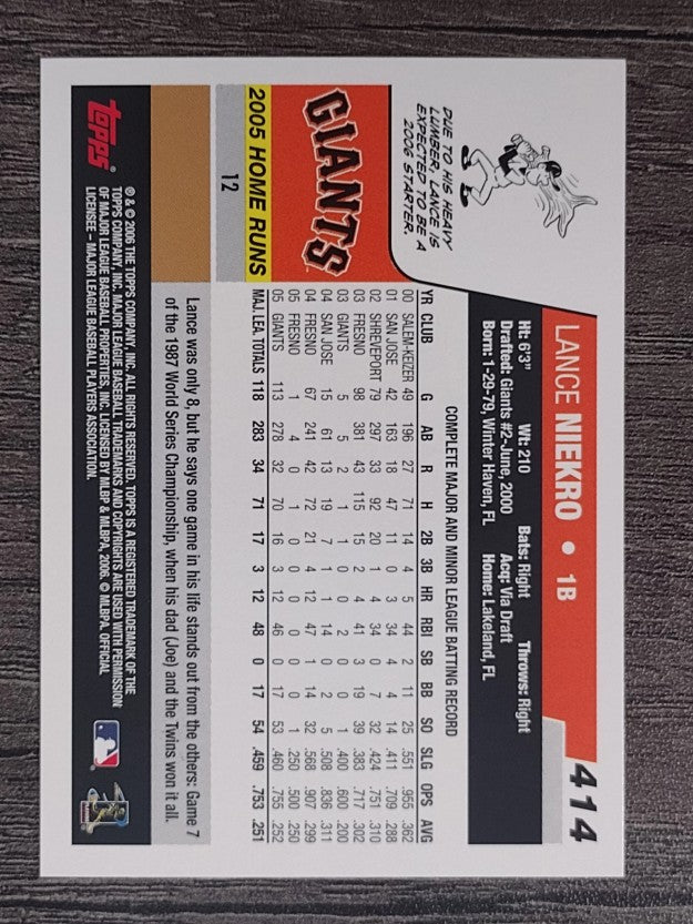 2006 Topps #414 Lance Niekro