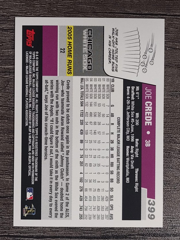 2006 Topps #399 Joe Crede
