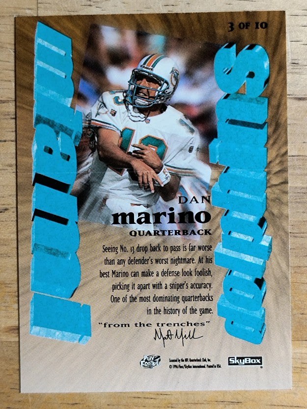 1996 SkyBox Impact Intimidators #3 Dan Marino