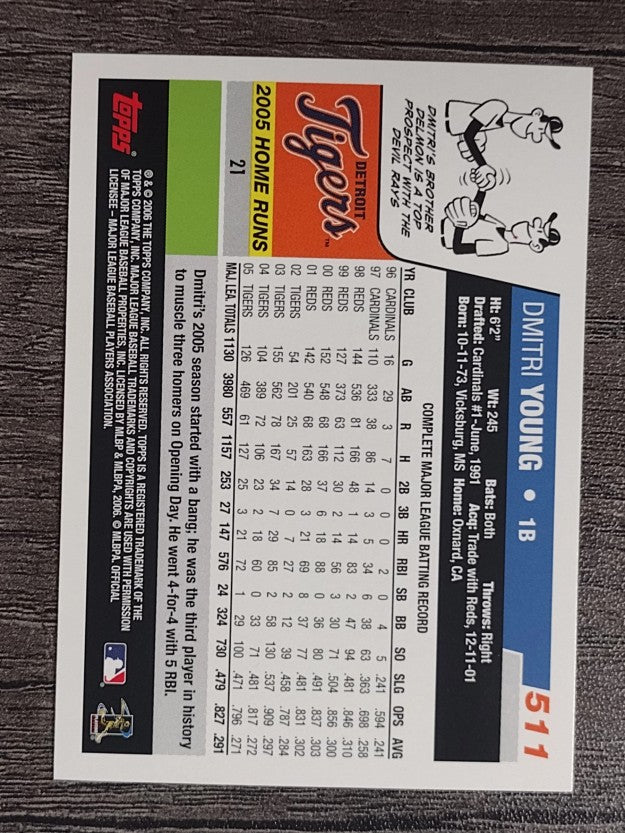 2006 Topps #511 Dmitri Young