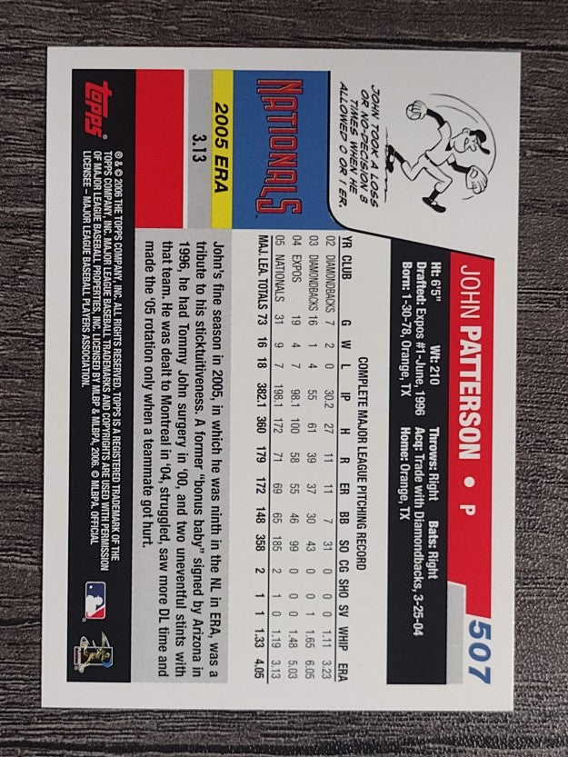2006 Topps #507 John Patterson