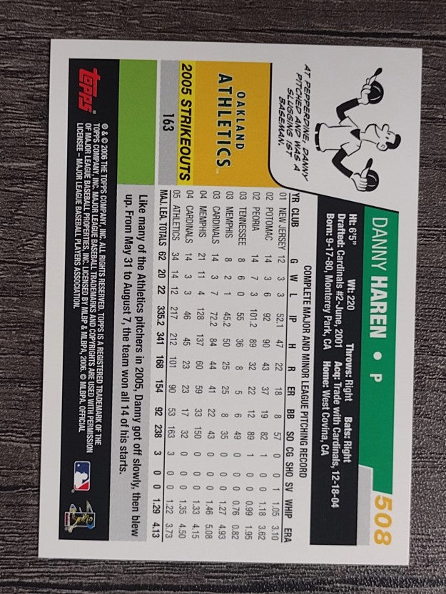 2006 Topps #508 Danny Haren