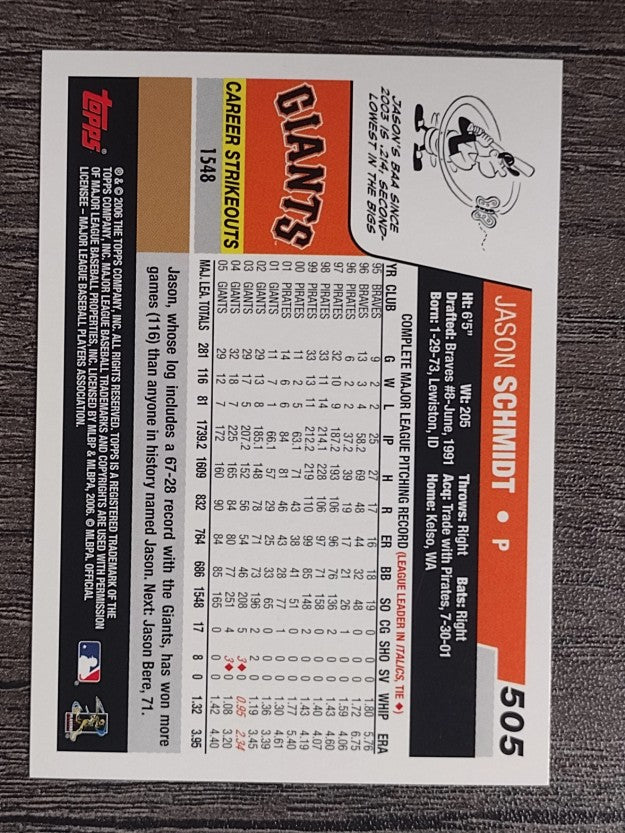2006 Topps #505 Jason Schmidt
