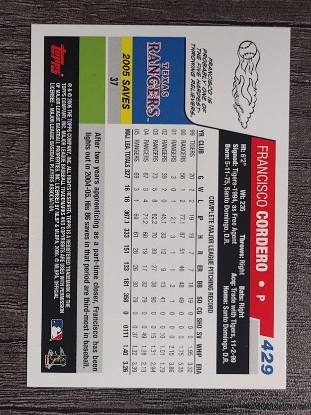 2006 Topps #429 Francisco Cordero