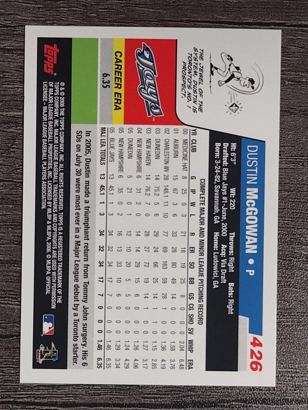2006 Topps #426 Dustin McGowan