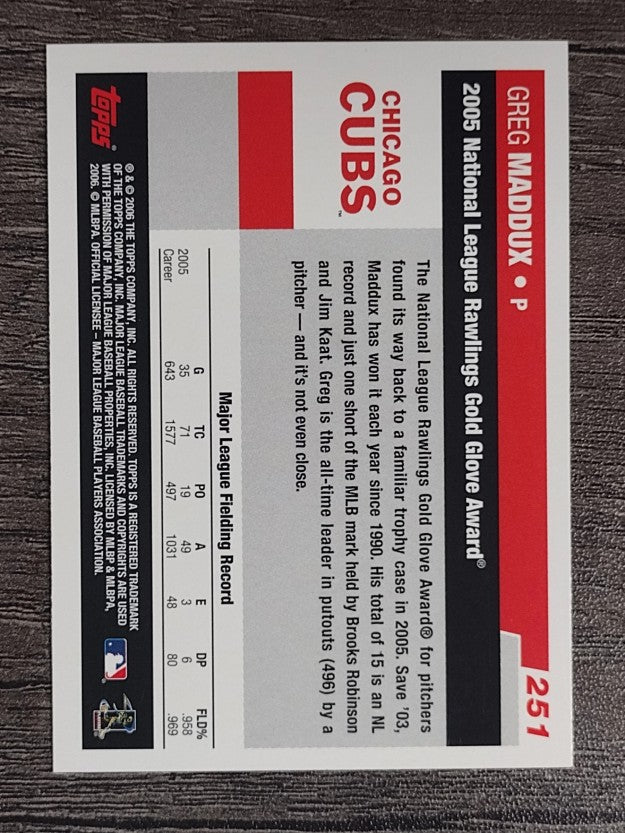 2006 Topps #251 Greg Maddux GG